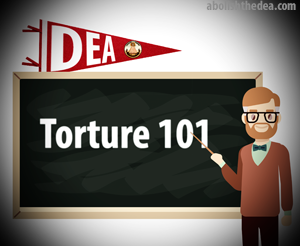 professor teaching Torture 101 at DEA University