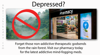 American's idiotic and criminal drug policy: hands off rain forest godsends, hands on addictive pharmaceutical