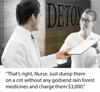 So-called doctor dumps addicts on cot and charges them $3,000 for precisely nothing.