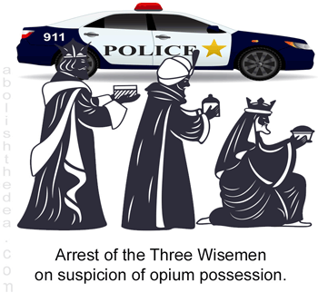 Three Wise Men arrested on suspicion of opium possession