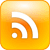 orange rss icon with stylized radio waves